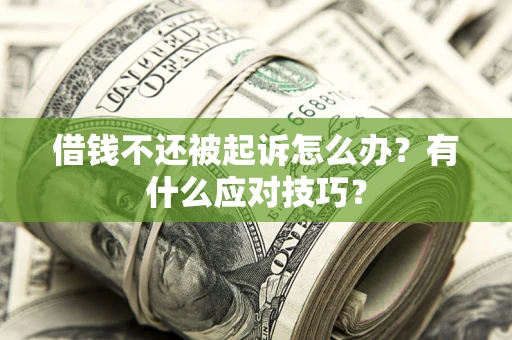 北京借钱不还被起诉怎么办？有什么应对技巧？